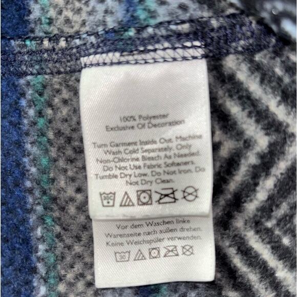 Eddie Bauer Tribal Print Fleece Quarter Zip Long Sleeve Sweater Shirt Size Small - Picture 6 of 8